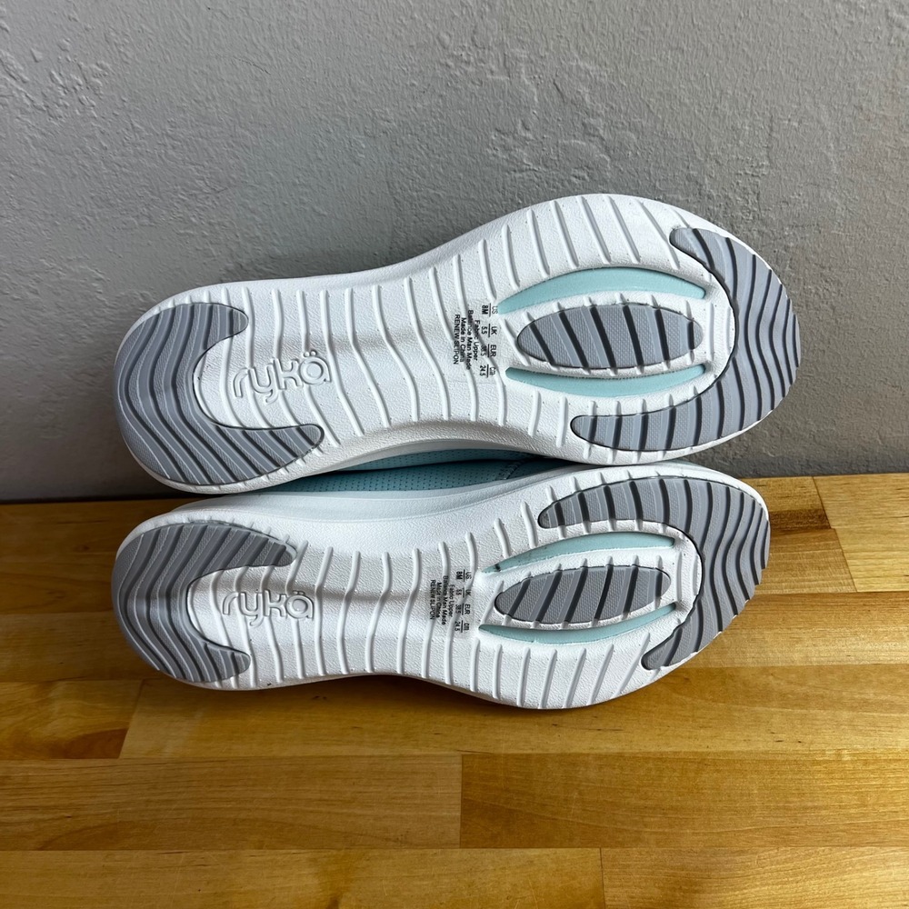 Ryka Sneakers Renew Slip On Seafoam Green Shoes Comfort Bungee Laces Size 8 M - Picture 9 of 12